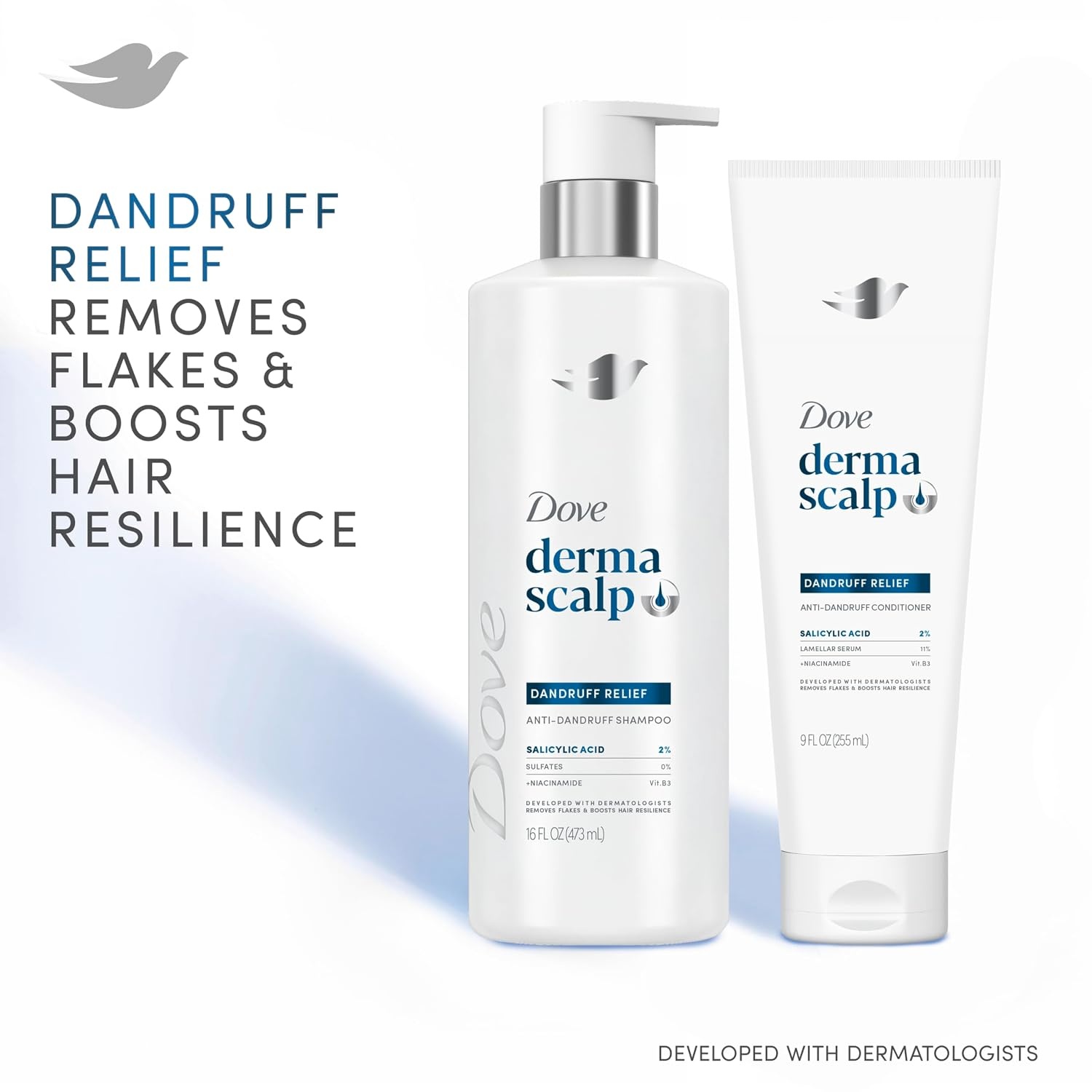 image:imageDove Derma Scalp Dandruff Relief Conditioner for Flakes amp Dry Scalp 9oz9 Fl Oz Pack of 1