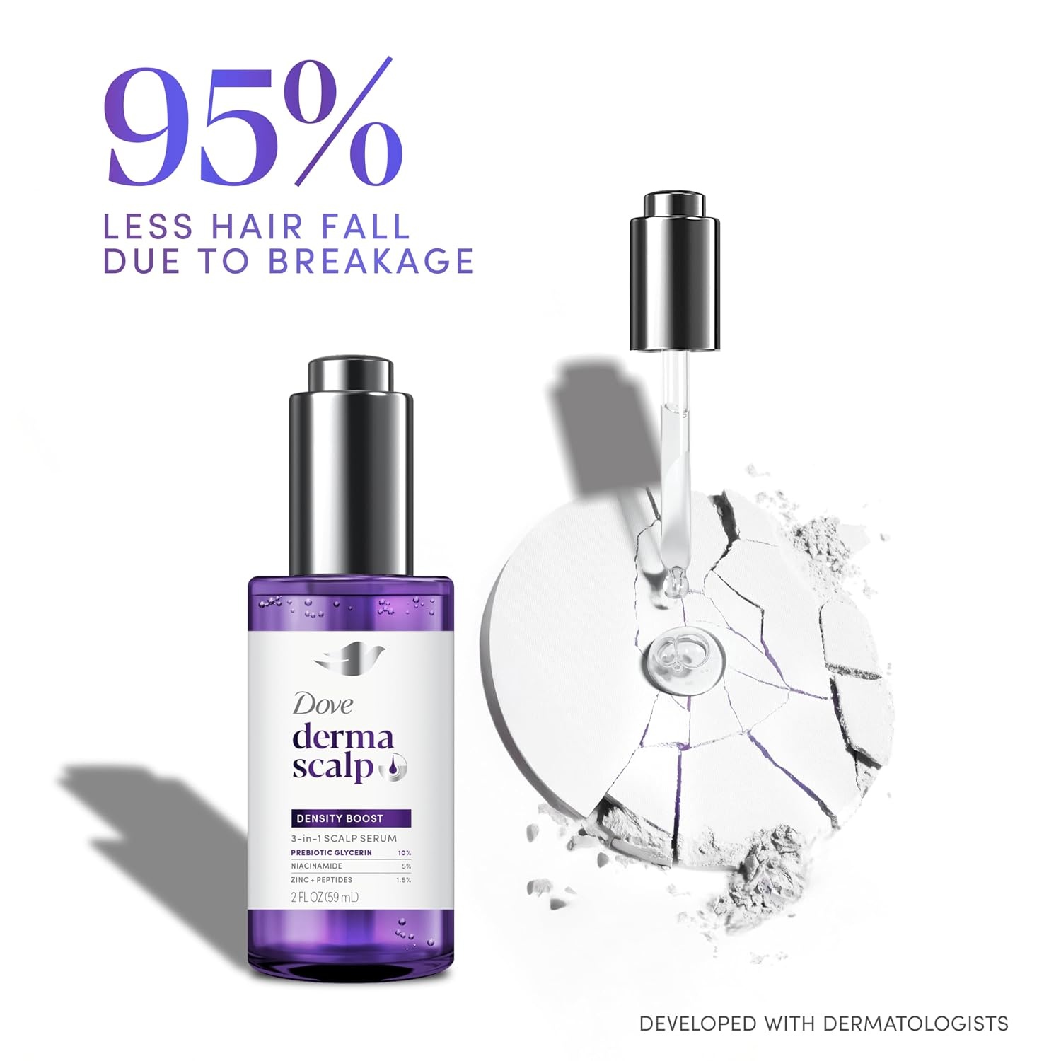 image:imageDove Derma Scalp Density Boost 3in1 Scalp Serum for Thinning Hair 2oz 1ct2 Fl Oz Pack of 2