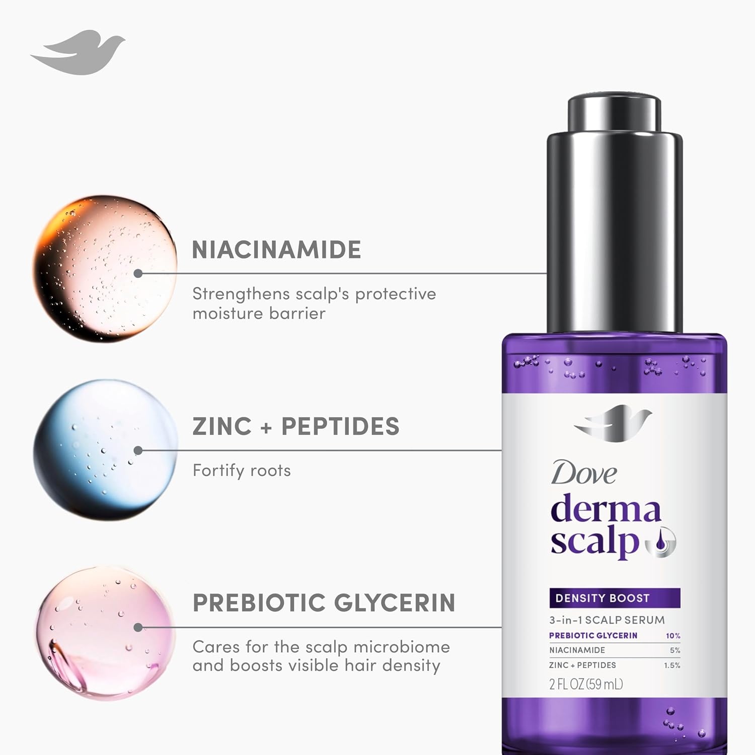 image:imageDove Derma Scalp Density Boost 3in1 Scalp Serum for Thinning Hair 2oz 1ct2 Fl Oz Pack of 2