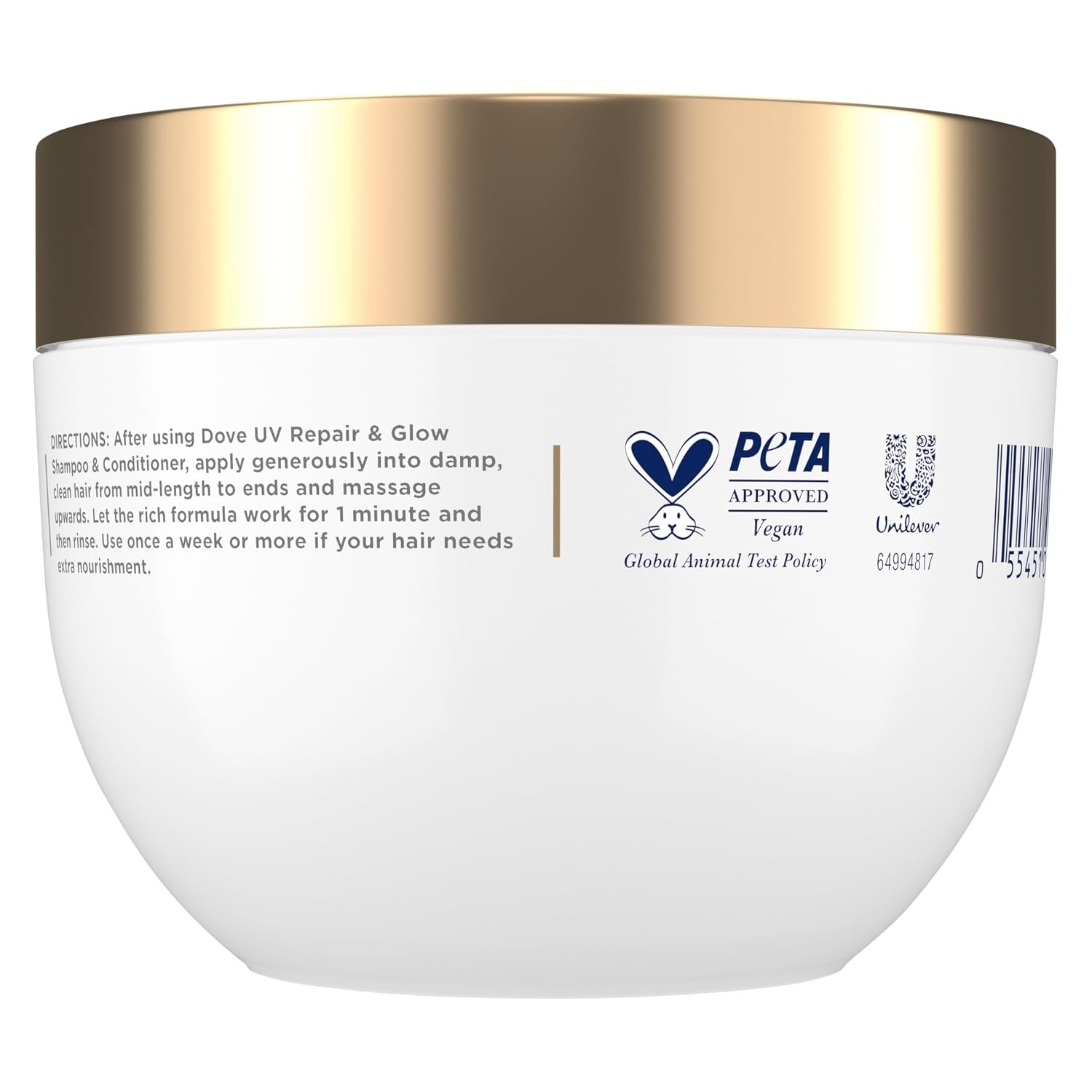 image:imageDove Radical Recovery Hair Mask UV Repair amp Glow for UV Damaged Hair 92oz92 Ounce Pack of 1
