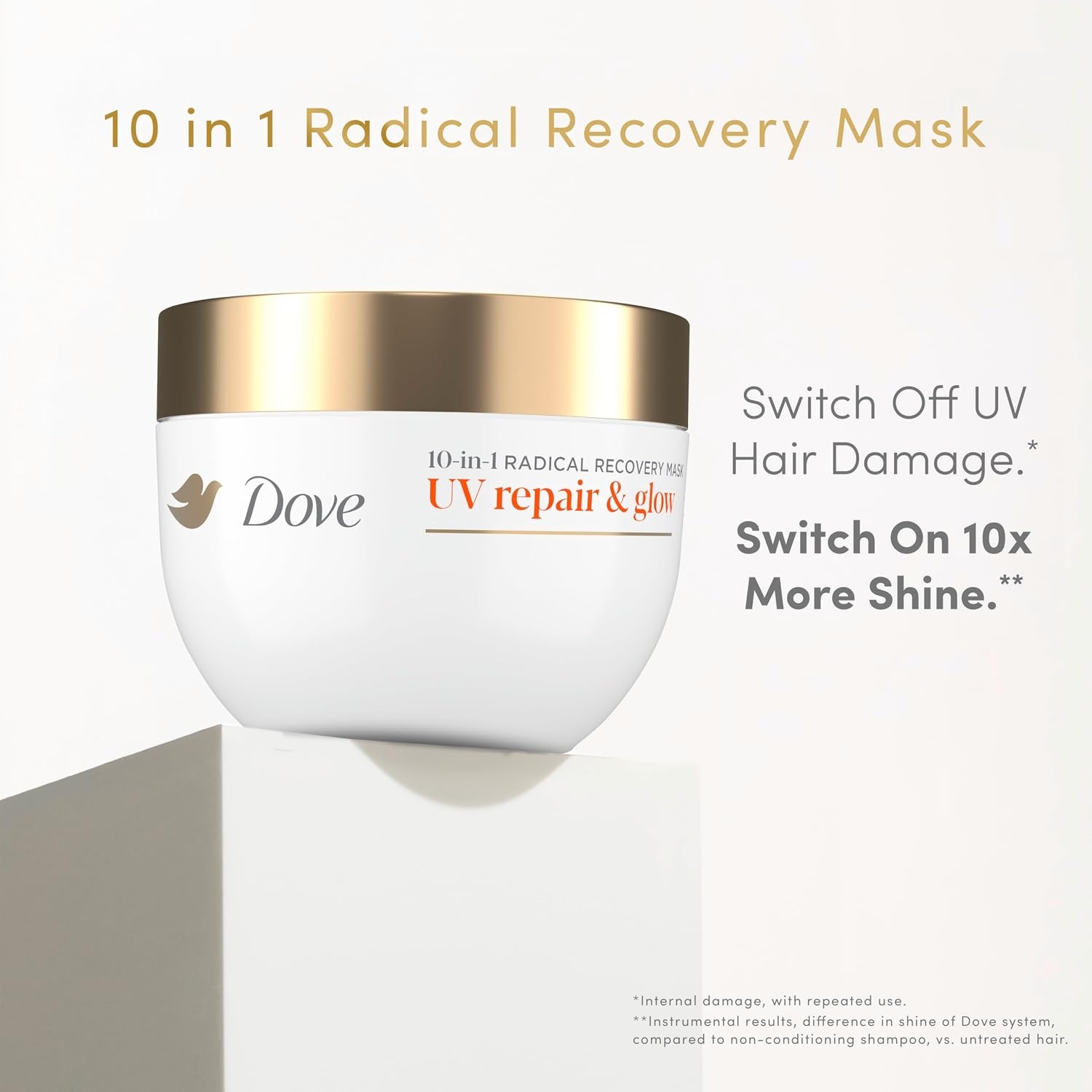 image:imageDove Radical Recovery Hair Mask UV Repair amp Glow for UV Damaged Hair 92oz92 Ounce Pack of 1