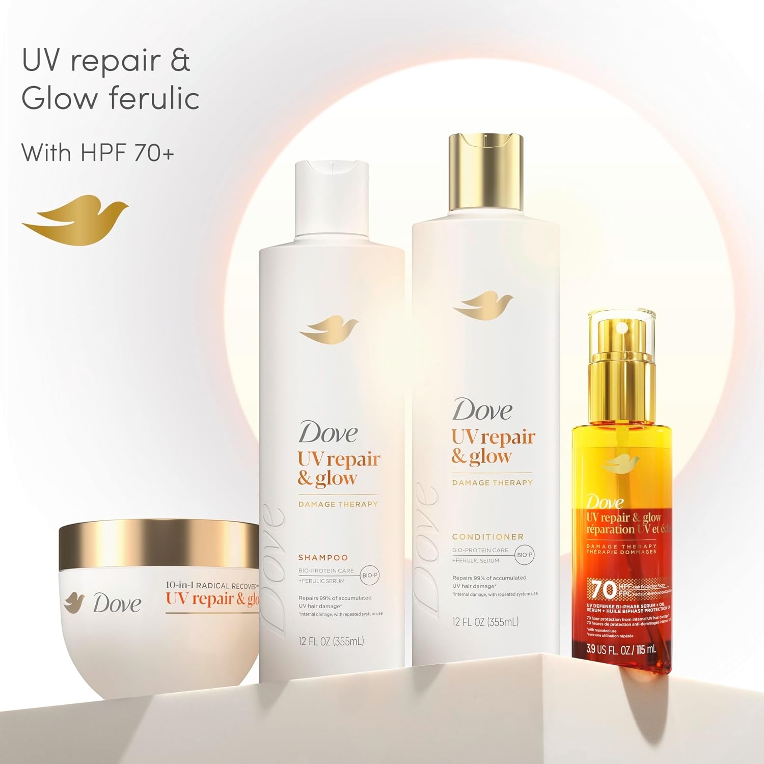 image:imageDove Radical Recovery Hair Mask UV Repair amp Glow for UV Damaged Hair 92oz92 Ounce Pack of 1