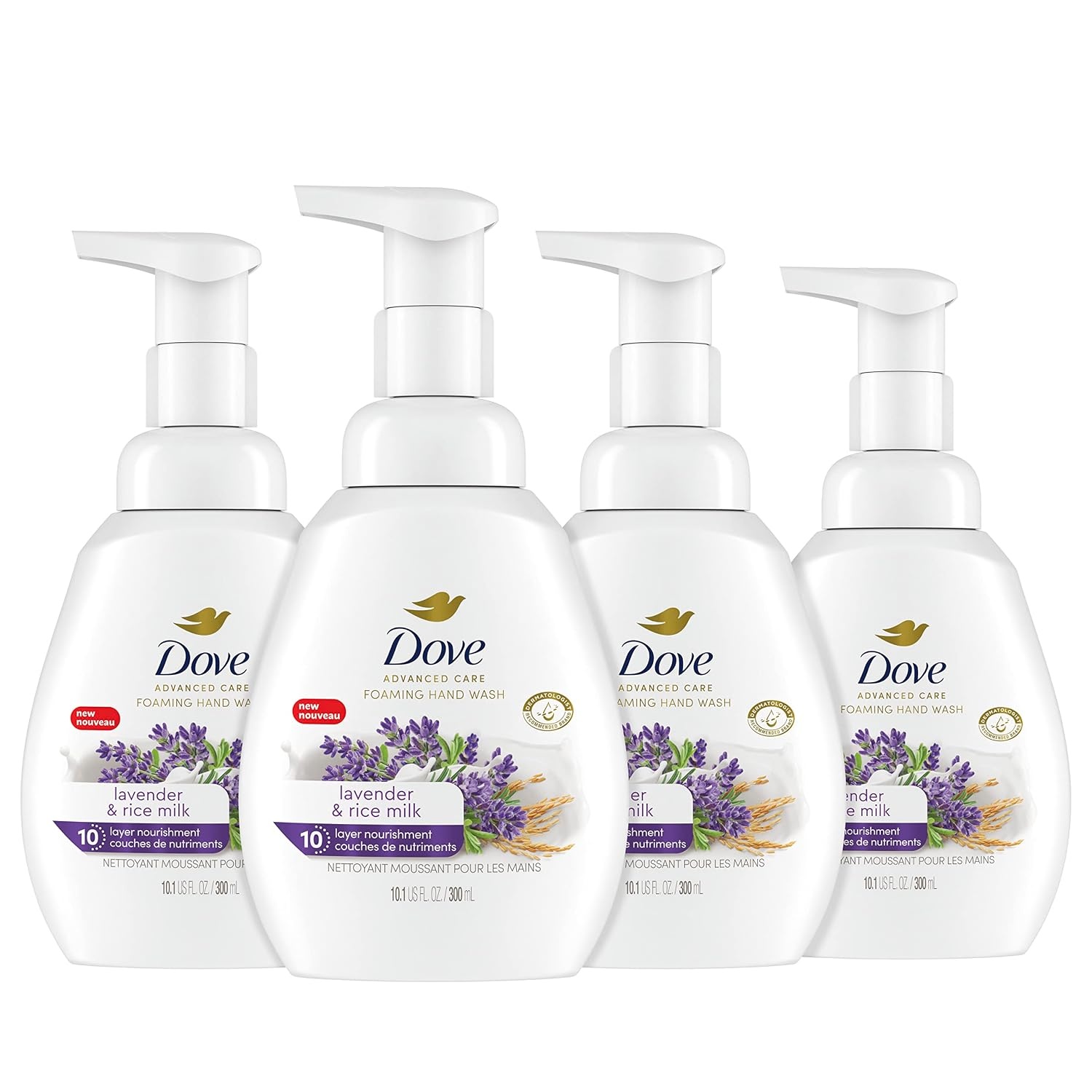 image:imageDove Advanced Care Hand Wash Deep Moisture for Soft Smooth 4 Count 12 oz101 Fl Oz Pack of 4