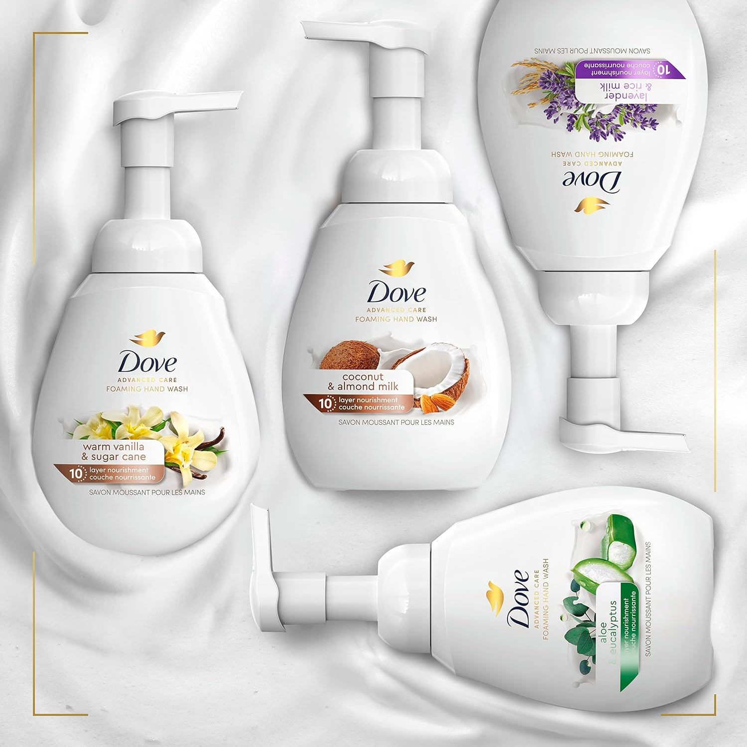 image:imageDove Advanced Care Hand Wash Deep Moisture for Soft Smooth 4 Count 12 oz101 Fl Oz Pack of 4