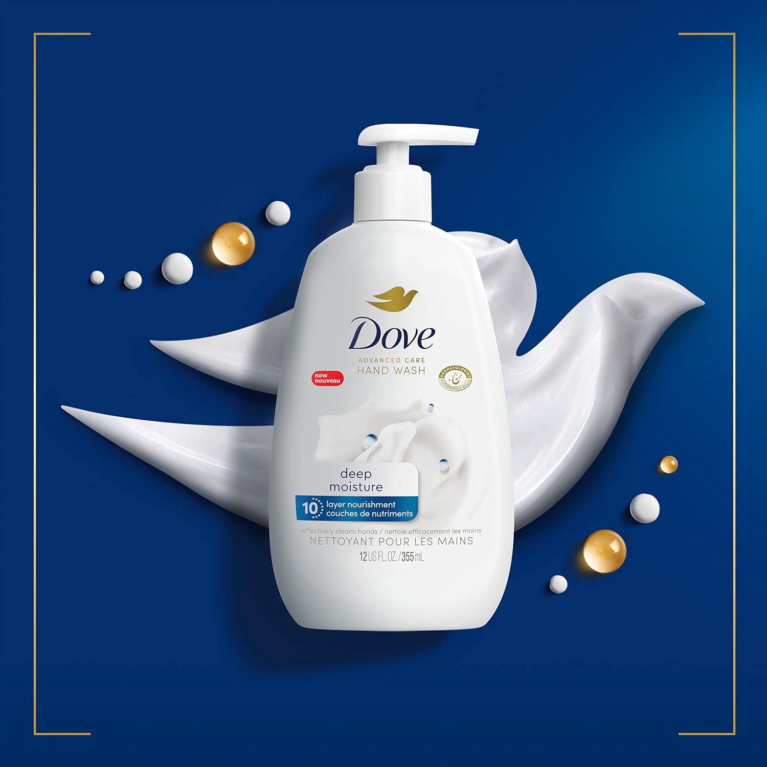 image:imageDove Advanced Care Hand Wash Deep Moisture for Soft Smooth 4 Count 12 oz12 Fl Oz Pack of 8