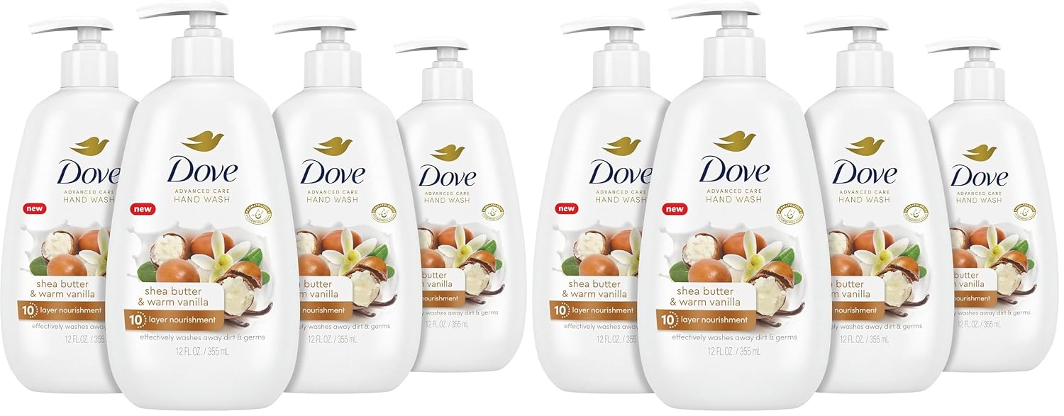 image:imageDove Advanced Care Hand Wash Deep Moisture for Soft Smooth 4 Count 12 oz12 Fl Oz Pack of 8