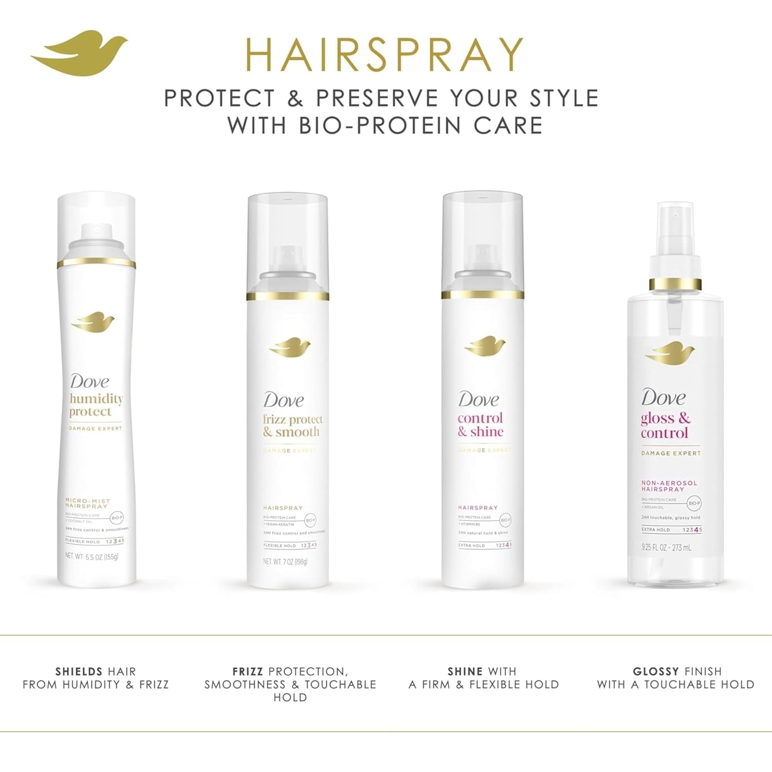 image:imageDove Flexible Hold MicroMist Hair Spray Humidity Protection 55oz 6ctFragranced