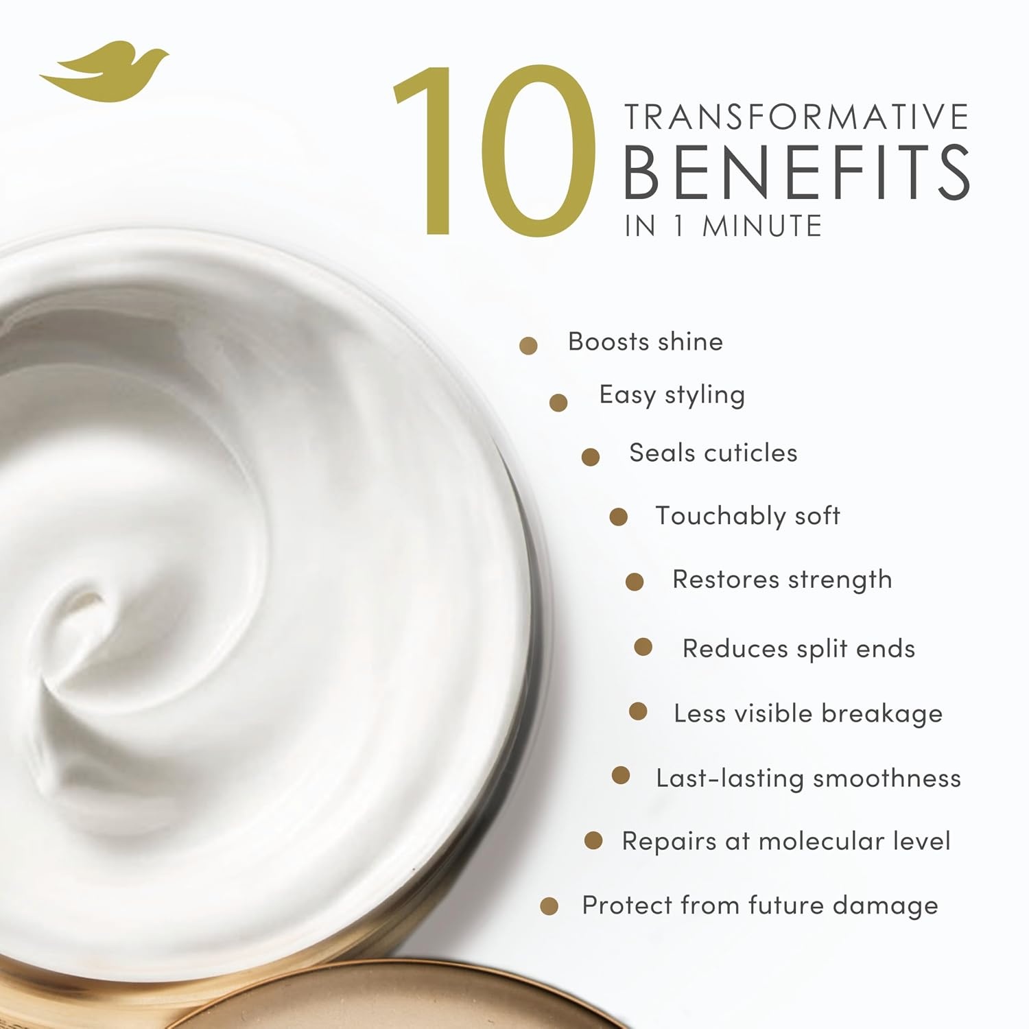 image:imageDove Intensive Repair 10in1 Mask for Damaged Hair amp Breakage 92oz92 Fl Oz Pack of 1