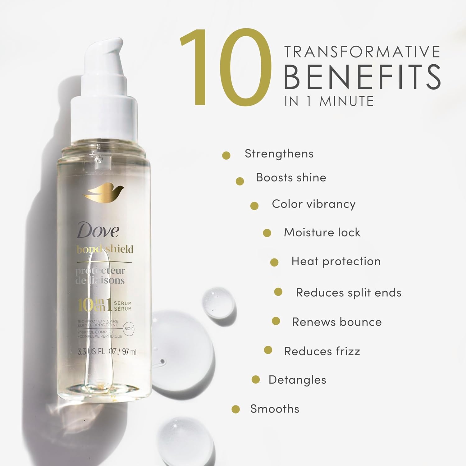 image:imageDove Intensive Repair Serum for Damaged Hair with Amino Serum 33ozBond Shield