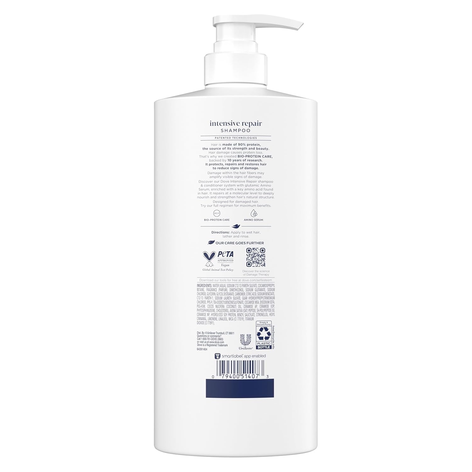 image:imageDove Shampoo 4 Pack Intensive Repair for Damaged Hair with BioProtein Care Technology and Amino Serum 28 Fl OzFragranced