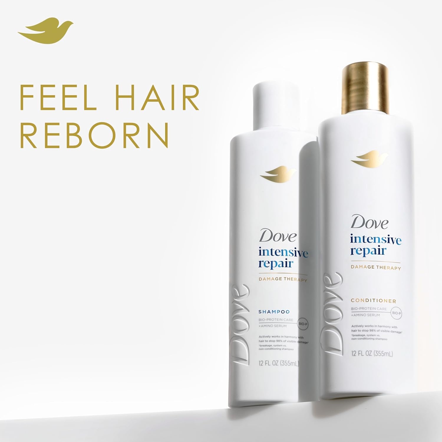 image:imageDove Shampoo 4 Pack Intensive Repair for Damaged Hair with BioProtein Care Technology and Amino Serum 28 Fl OzFragranced