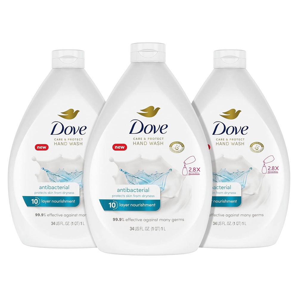 image:imageDove Care Hand Wash Refill Deep Moisture Pack of 3 34 oz Refill Bottles34 Fl Oz Pack of 3
