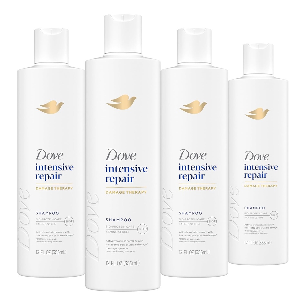 image:imageDove Shampoo 4 Pack Intensive Repair for Damaged Hair with BioProtein Care Technology and Amino Serum 28 Fl OzFragranced