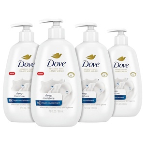 Dove Advanced Care Hand Wash Deep Moisture for Soft, Smooth 4 Count 12 oz(12 Fl Oz (Pack of 4))