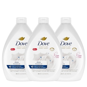 Dove Care Hand Wash Refill Deep Moisture, Pack of 3 (34 oz Refill Bottles)(1 Count (Pack of 3))