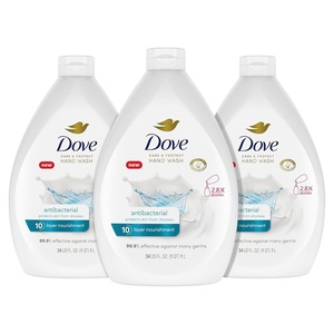 Dove Care Hand Wash Refill Deep Moisture, Pack of 3 (34 oz Refill Bottles)(34 Fl Oz (Pack of 3))