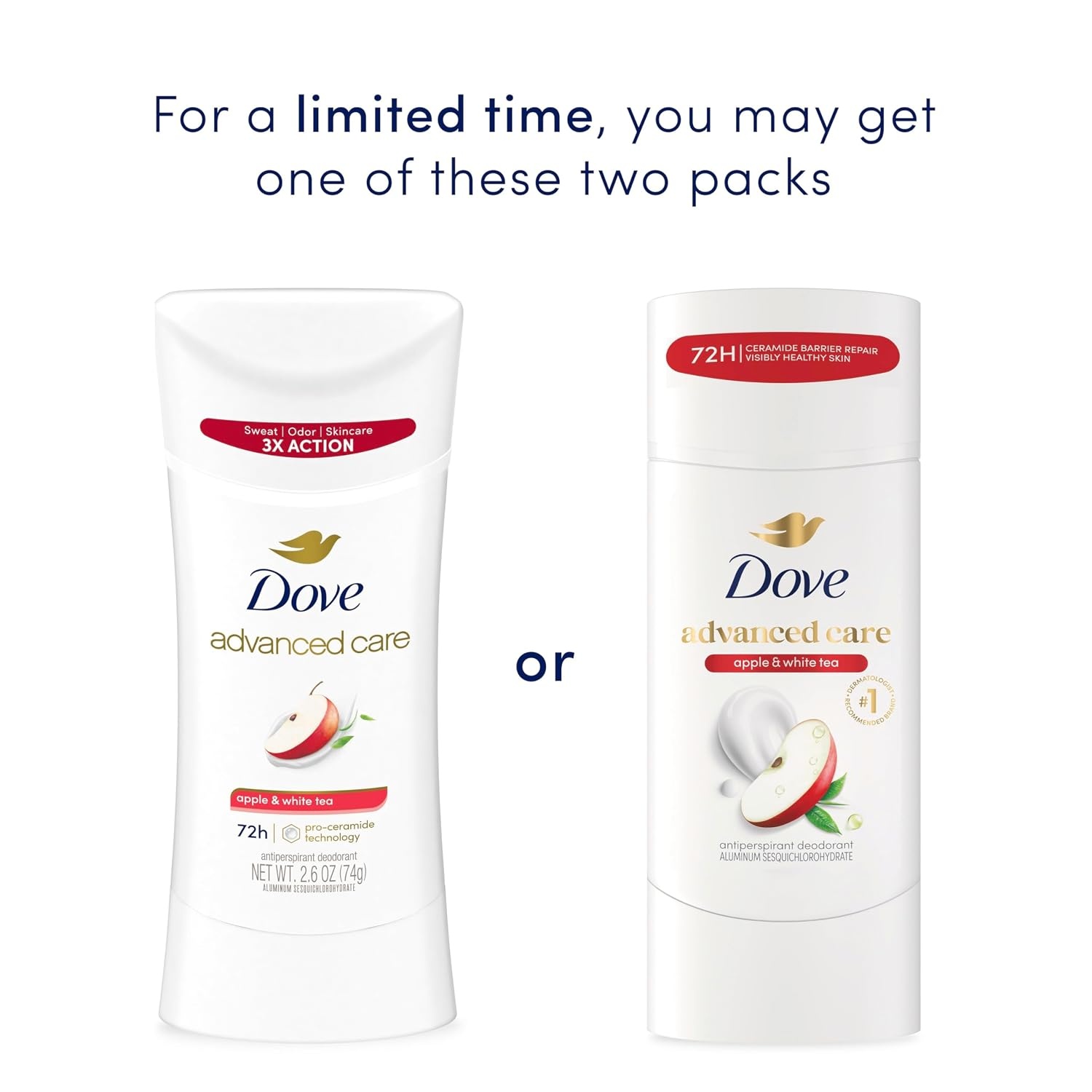 image:imageDove Advanced Care Antiperspirant Caring Coconut 2 Count Deodorant Stick for Women for 48 Hour Protection And Soft And Comfortable Underarms 26 oz26 Ounce Pack of 1