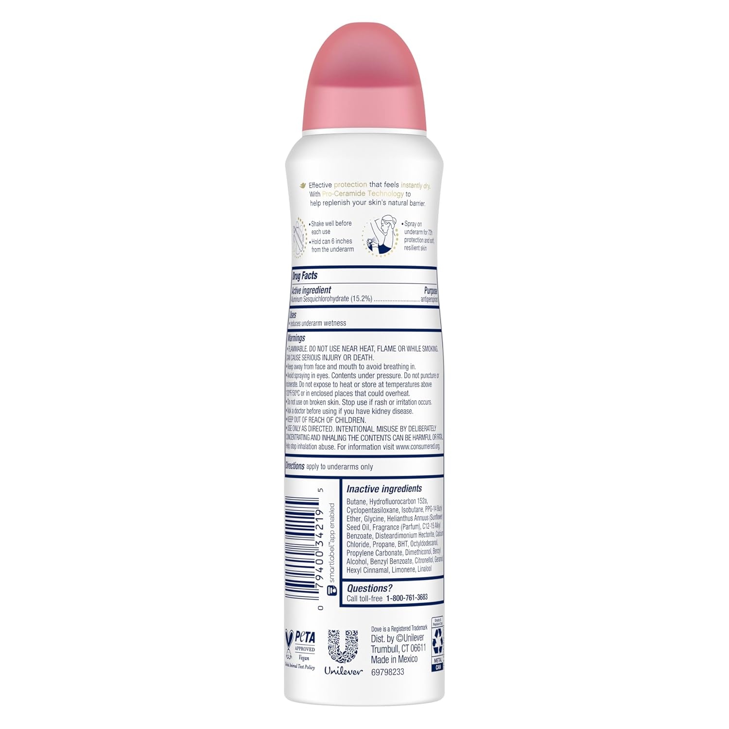 image:imageDove Advanced Care Antiperspirant Deodorant Spray Powder Soft 38 oz 3PK114 Ounce Pack of 1