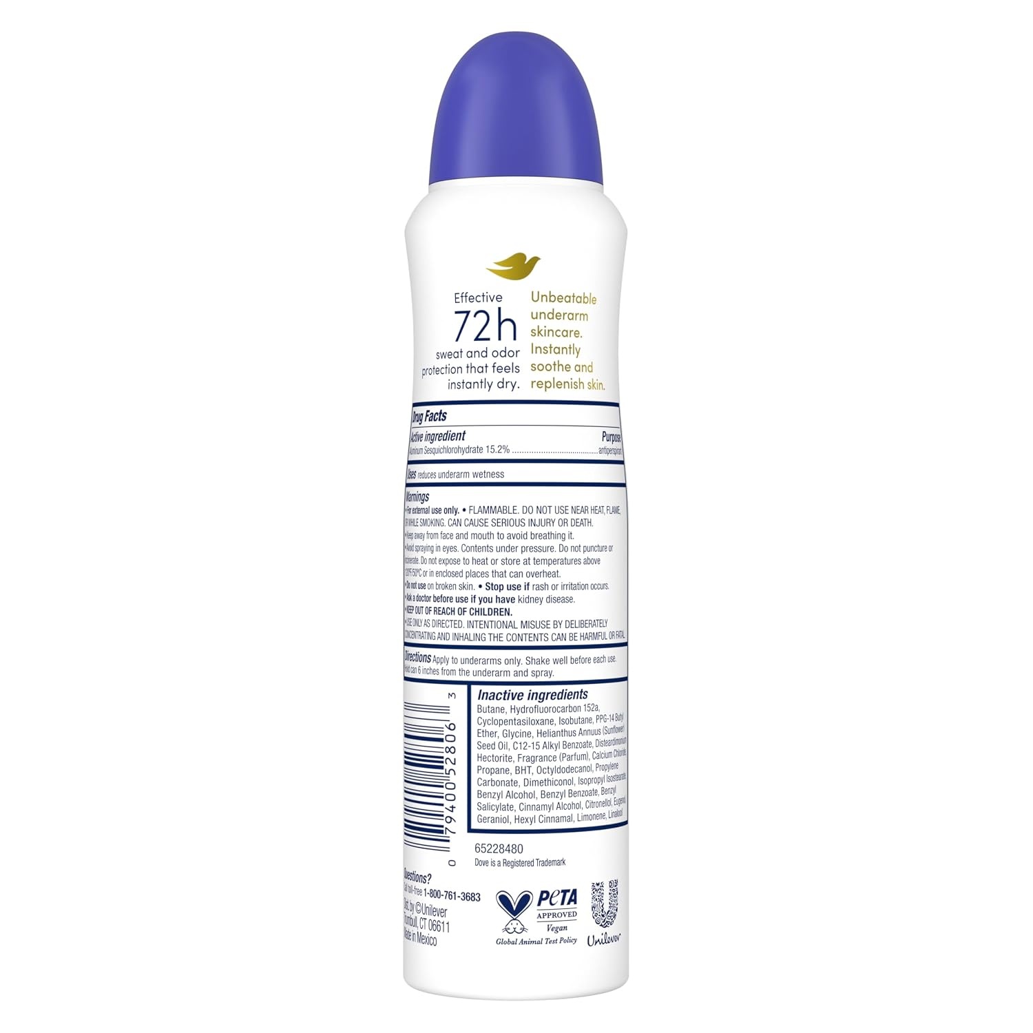 image:imageDove Advanced Care Antiperspirant Deodorant Spray Powder Soft 38 oz 3PK38 Ounce Pack of 1