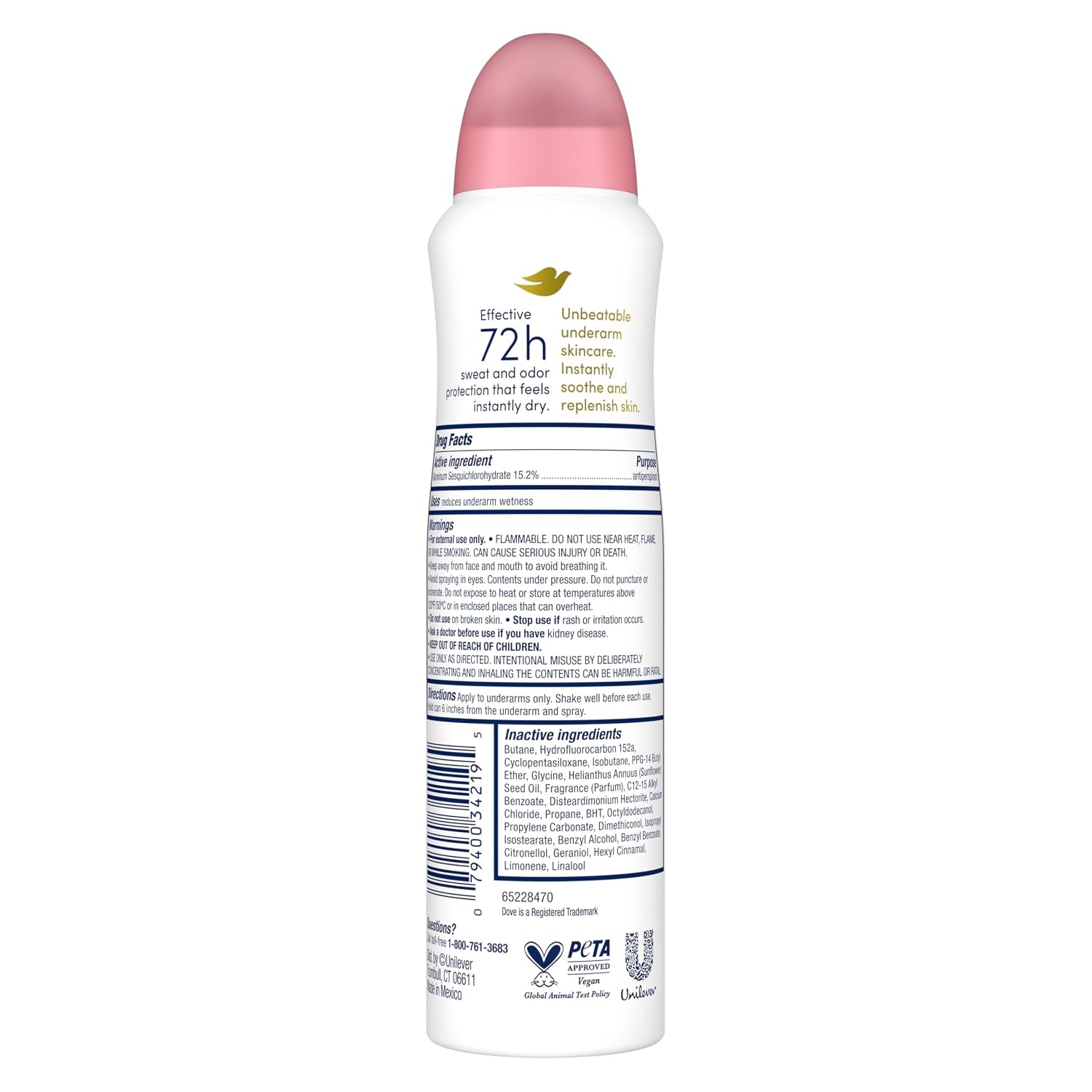 image:imageDove Advanced Care Antiperspirant Deodorant Spray Powder Soft 38 oz 3PK38 Ounce Pack of 1