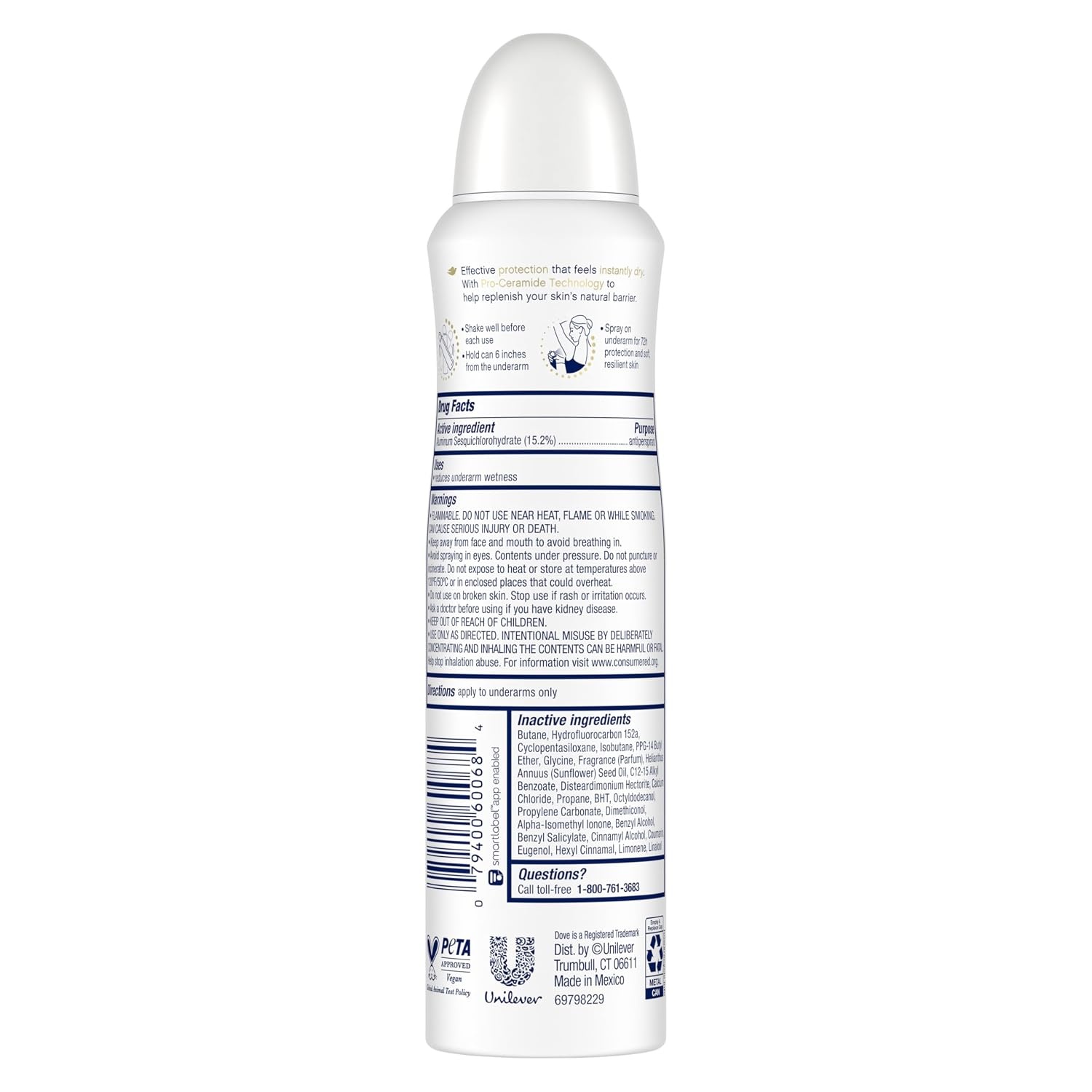 image:imageDove Advanced Care Antiperspirant Deodorant Spray Powder Soft 38 oz 3PK38 Ounce Pack of 12
