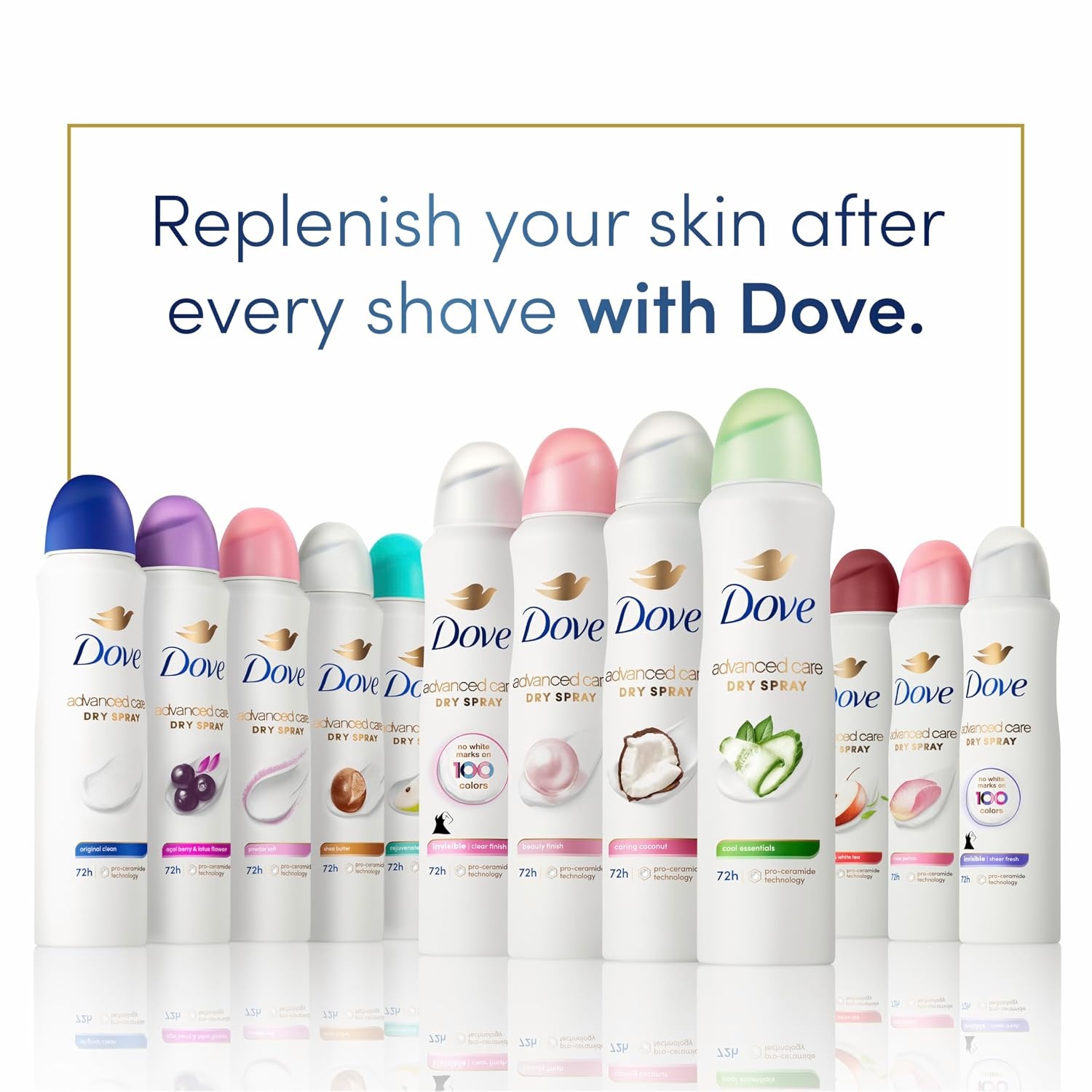 image:imageDove Advanced Care Antiperspirant Deodorant Spray Powder Soft 38 oz 3PK38 Ounce Pack of 12