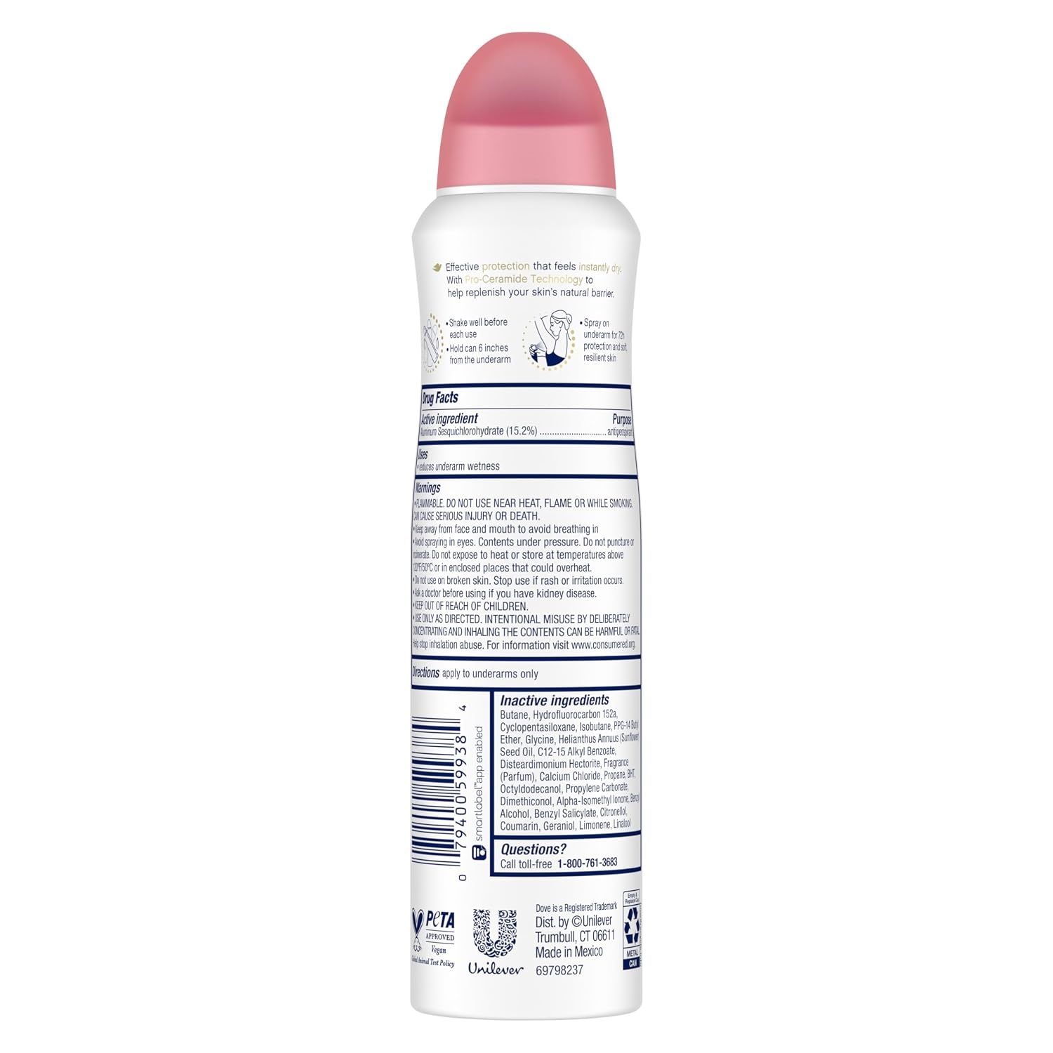 image:imageDove Advanced Care Antiperspirant Deodorant Spray Powder Soft 38 oz 3PK38 Ounce Pack of 12