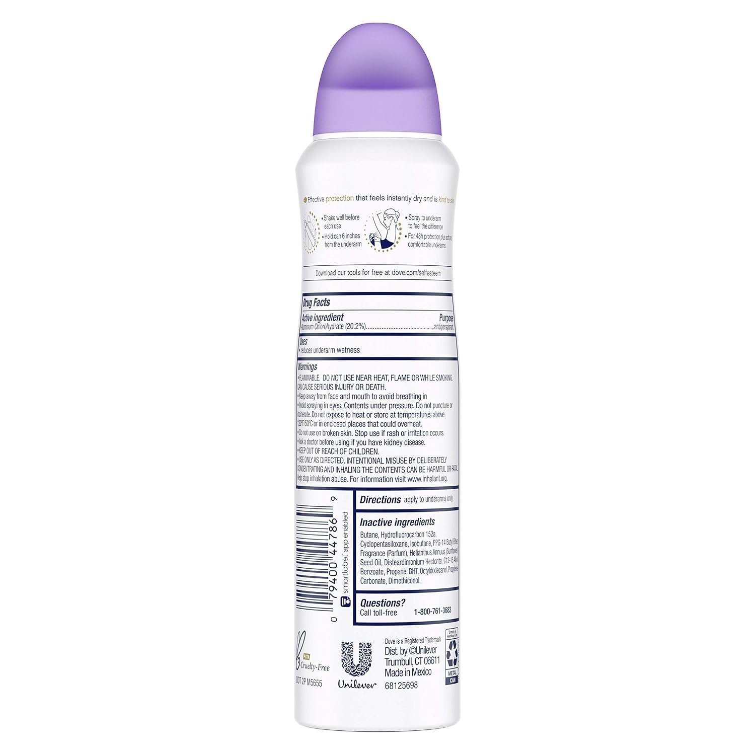 image:imageDove Advanced Care Antiperspirant Deodorant Spray Powder Soft 38 oz 3PK38 Ounce Pack of 3