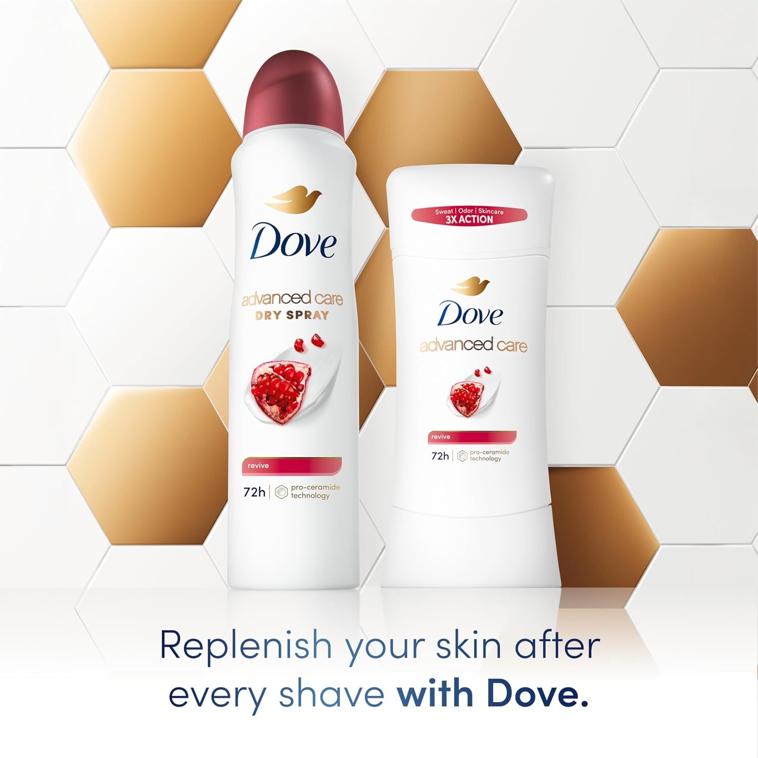 image:imageDove Advanced Care Antiperspirant Stick Revive Pomegrante 2PK 26 oz26 Ounce Pack of 12