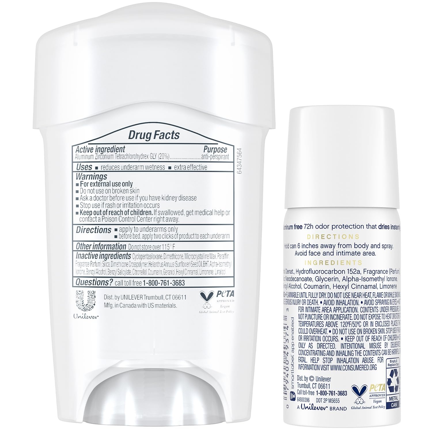 image:imageDove Clinical Care Original Clean Antiperspirant Soft Solid Stick 17 oz085 Ounce Pack of 2