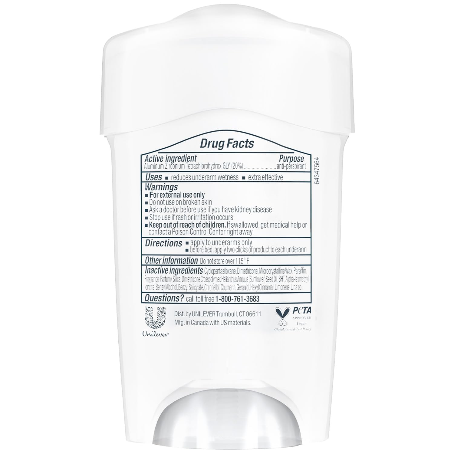 image:imageDove Clinical Care Original Clean Antiperspirant Soft Solid Stick 17 oz34 Ounce Pack of 1