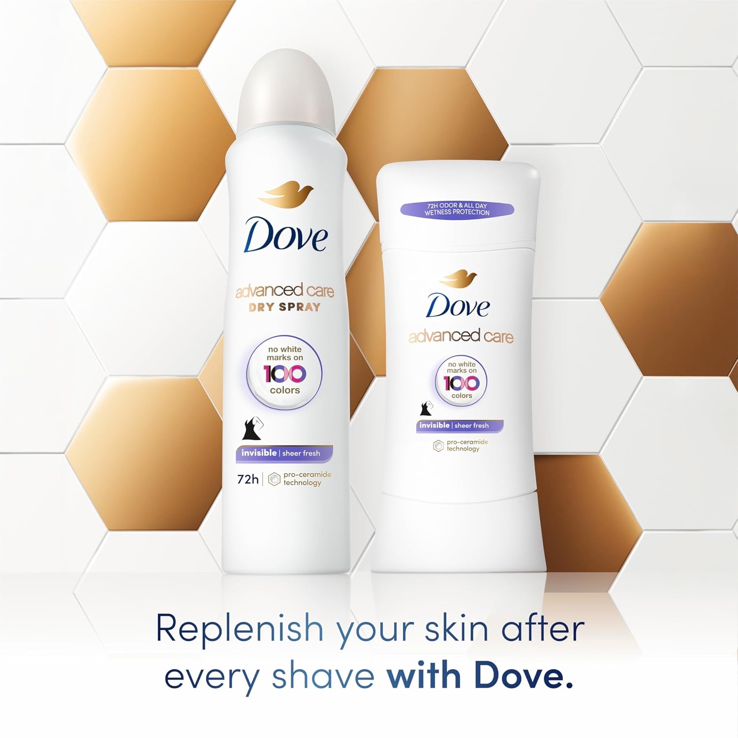 image:imageDove Invisible Antiperspirant Dry Spray Clear Finish 3PK 38 oz38 Ounce Pack of 12
