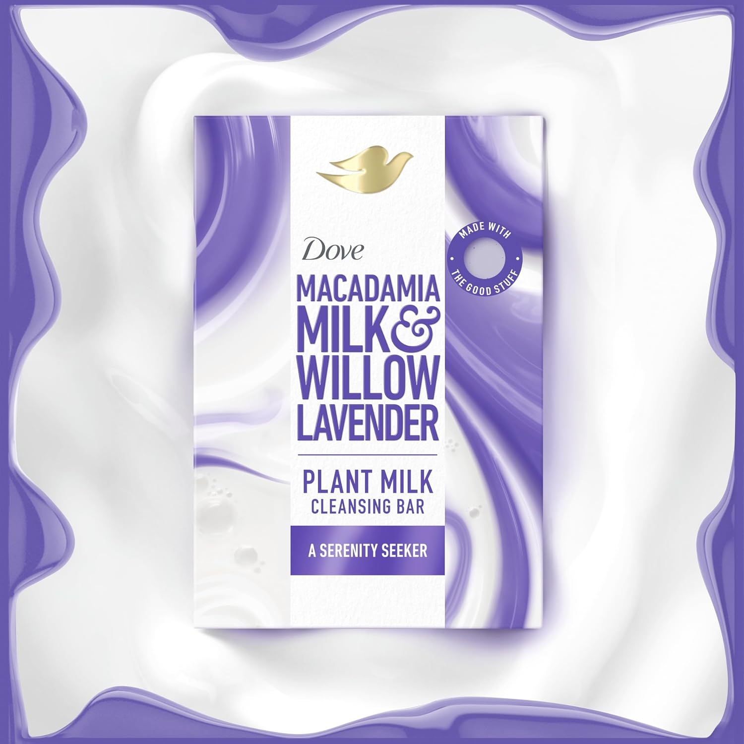 image:imageDove Plant Milk Cleansing Bar Soap Variety Pack 4 for Moisturized Skin with Gentle Cleansers No Sulfate Cleansers or Parabens 98 Biodegradable Formula 5 ozBar Soap
