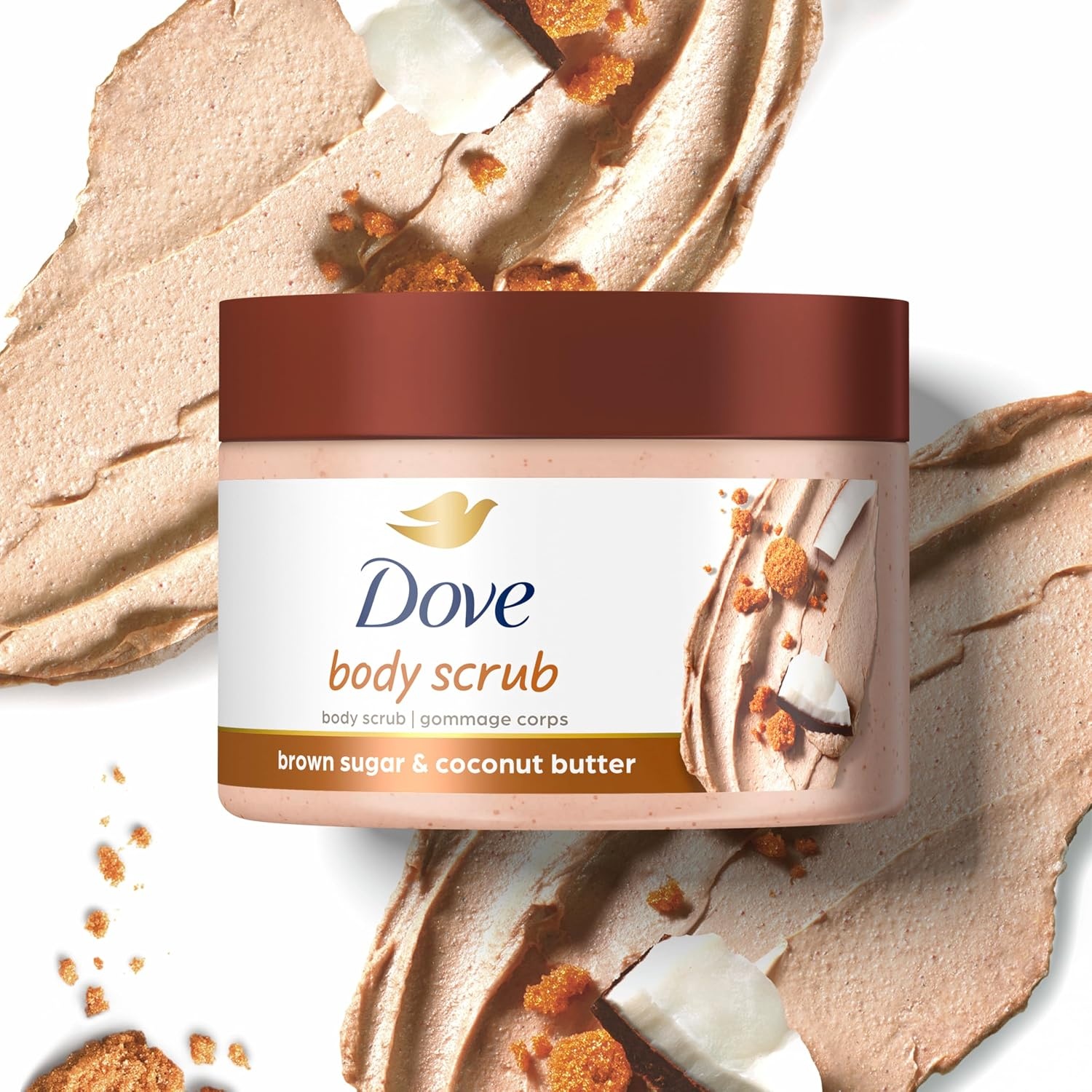 image:imageDove Scrub Pomegranate amp Shea Butter For Silky Soft Skin Body Scrub Exfoliates and Provides Lasting Nourishment 105 ozBrown Sugar and Coconut Butter