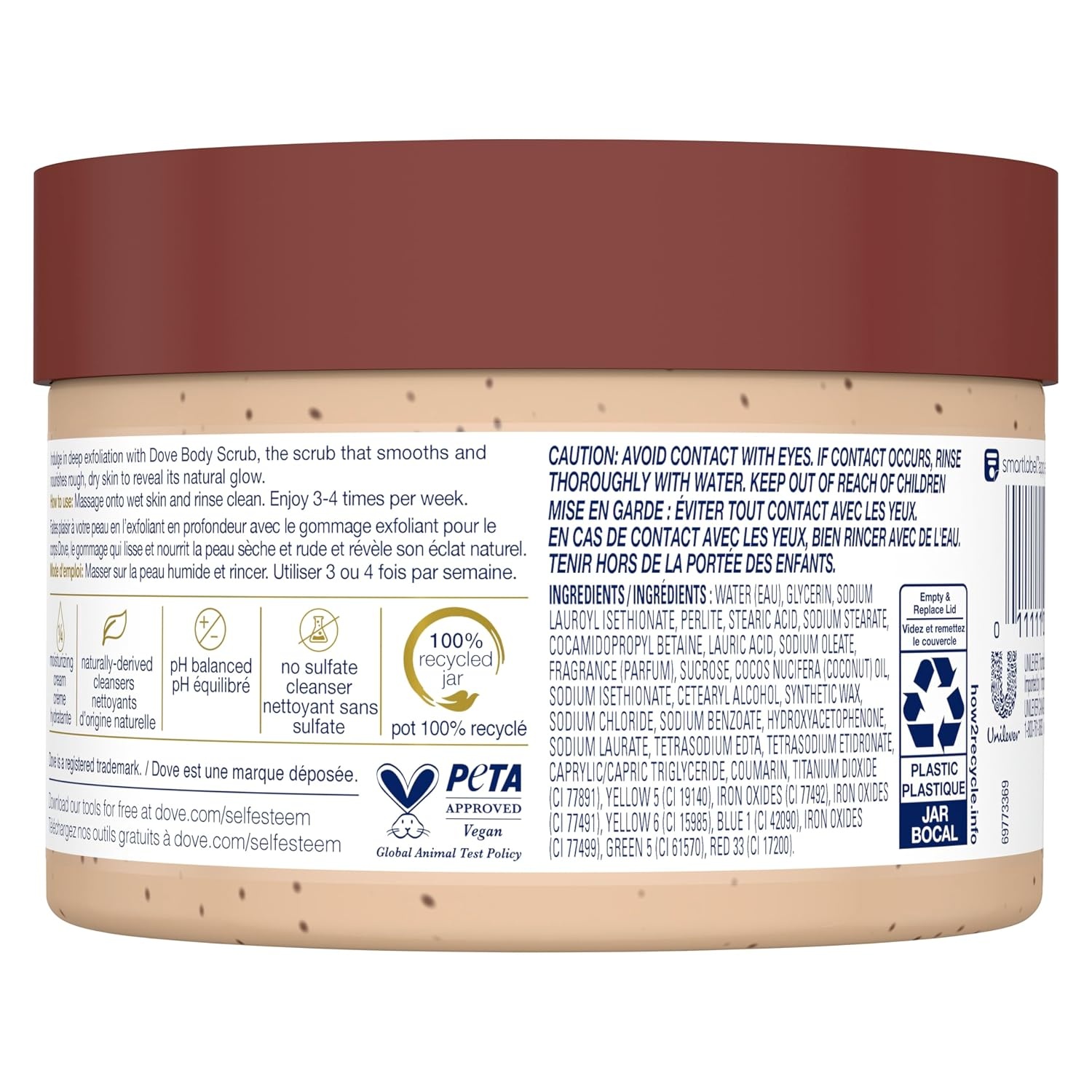 image:imageDove Scrub Pomegranate amp Shea Butter For Silky Soft Skin Body Scrub Exfoliates and Provides Lasting Nourishment 105 ozBrown Sugar and Coconut Butter