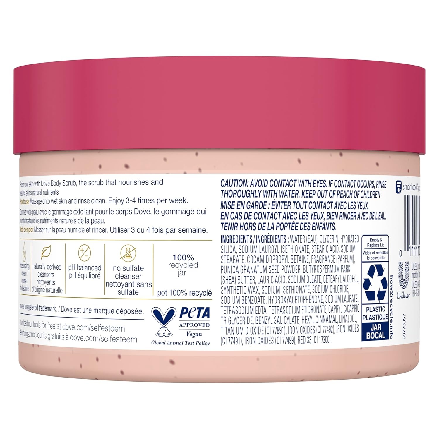 image:imageDove Scrub Pomegranate amp Shea Butter For Silky Soft Skin Body Scrub Exfoliates and Provides Lasting Nourishment 105 ozPomegranate Sheaf