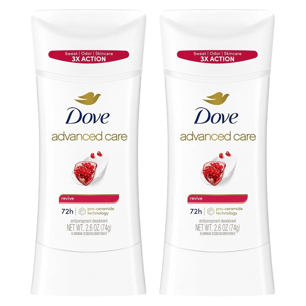 image:imageDove Advanced Care Antiperspirant Stick Revive Pomegrante 2PK 26 oz26 Ounce Pack of 12