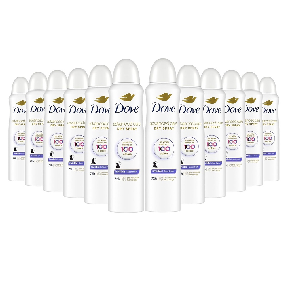 image:imageDove Invisible Antiperspirant Dry Spray Clear Finish 3PK 38 oz38 Ounce Pack of 12