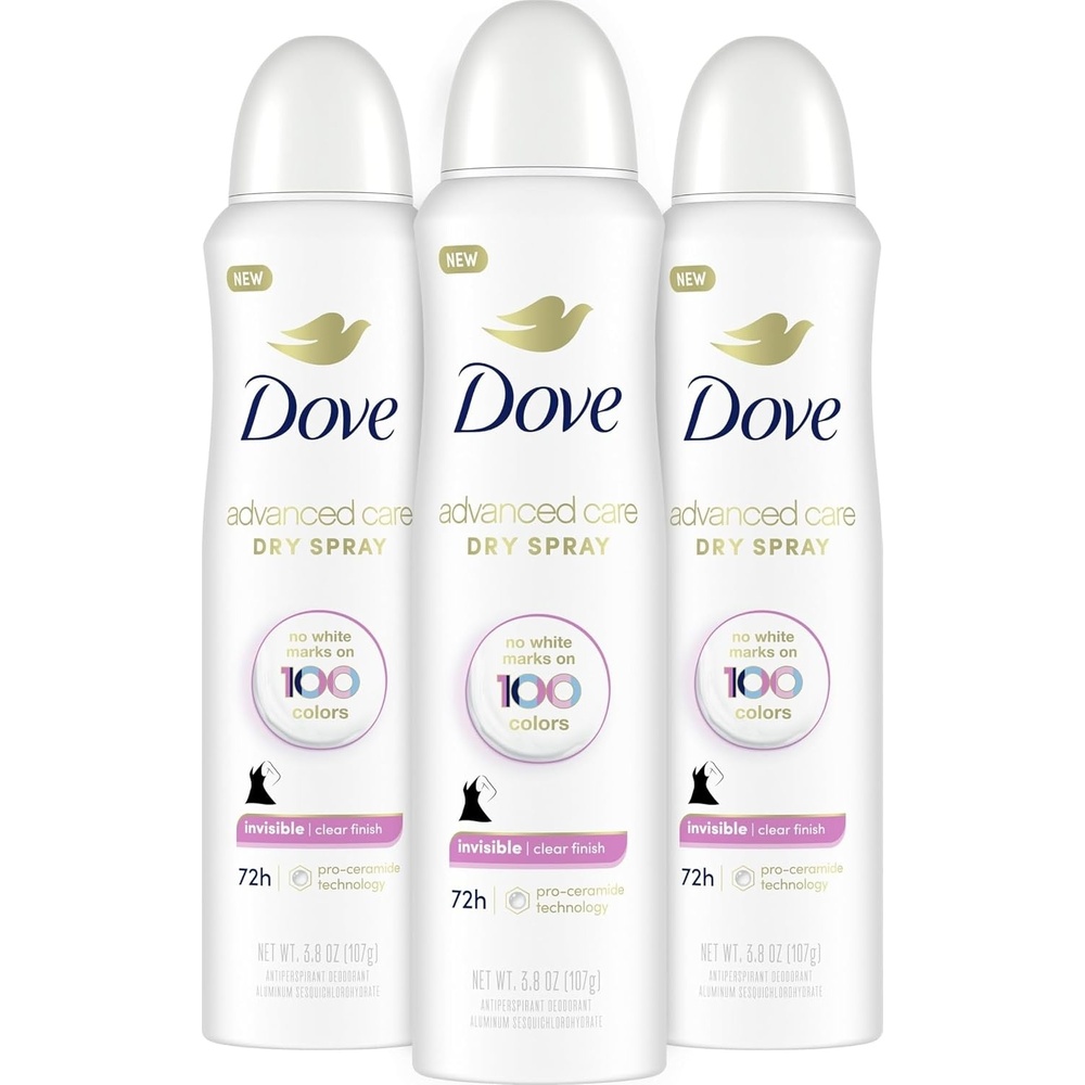 image:imageDove Invisible Antiperspirant Dry Spray Clear Finish 3PK 38 oz38 Ounce Pack of 3