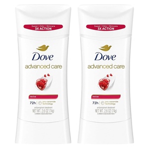 Dove Advanced Care Antiperspirant Stick Revive Pomegrante 2PK 2.6 oz(2.6 Ounce (Pack of 12))