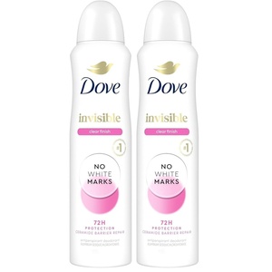 Dove Invisible Antiperspirant Dry Spray Clear Finish 3PK 3.8 oz(3.8 Ounce (Pack of 2))