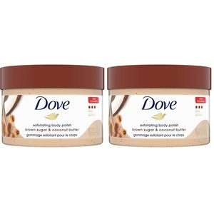 Dove Scrub Pomegranate & Shea Butter For Silky, Soft Skin Body Scrub Exfoliates and Provides Lasting Nourishment 10.5 oz(Coconut Butter)