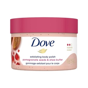 Dove Scrub Pomegranate & Shea Butter For Silky, Soft Skin Body Scrub Exfoliates and Provides Lasting Nourishment 10.5 oz(Pomegranate & Sheaf)