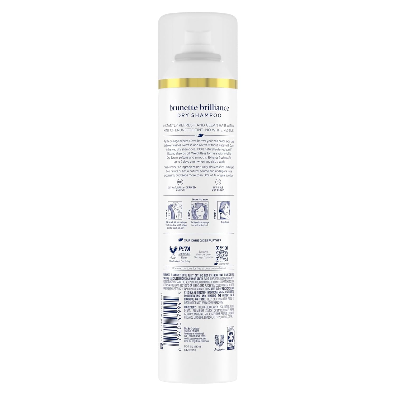 image:imageDove Advanced Dry Shampoo Brunette Brillance Refresh amp Revive Hair 73 oz73 Ounce Pack of 2