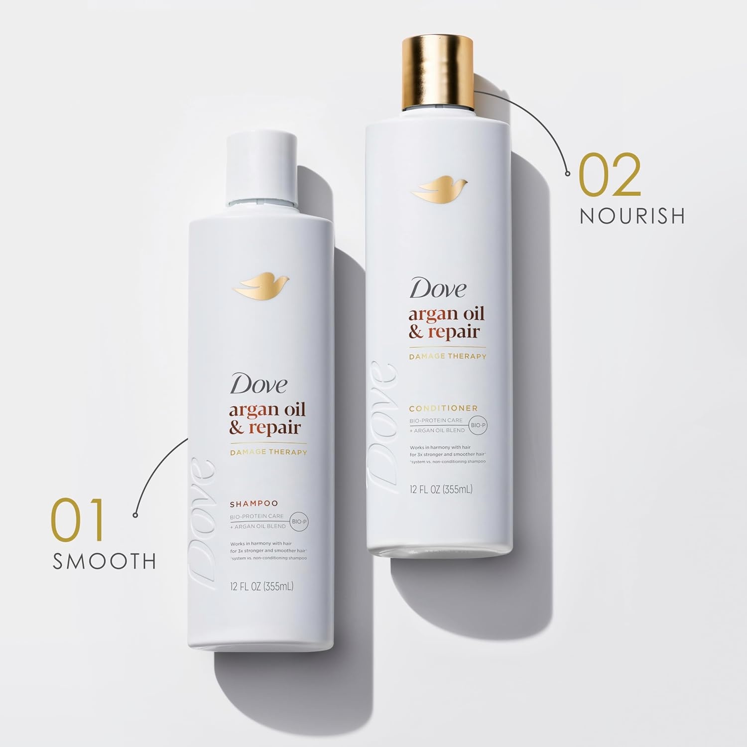 image:imageDove Argan Oil amp Repair Shampoo for Fine Damaged Hair 12oz12 Fl Oz Pack of 1