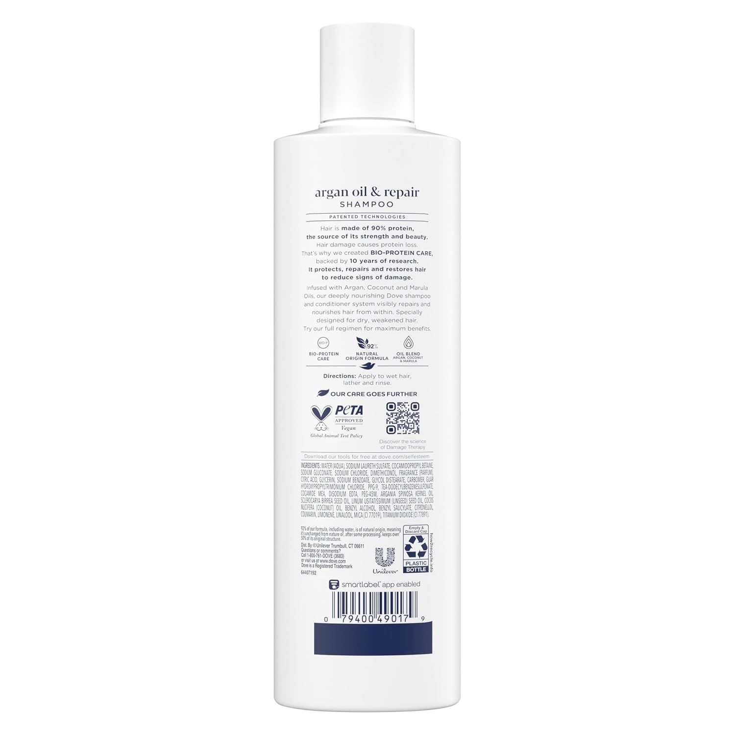 image:imageDove Argan Oil amp Repair Shampoo for Fine Damaged Hair 12oz12 Fl Oz Pack of 1