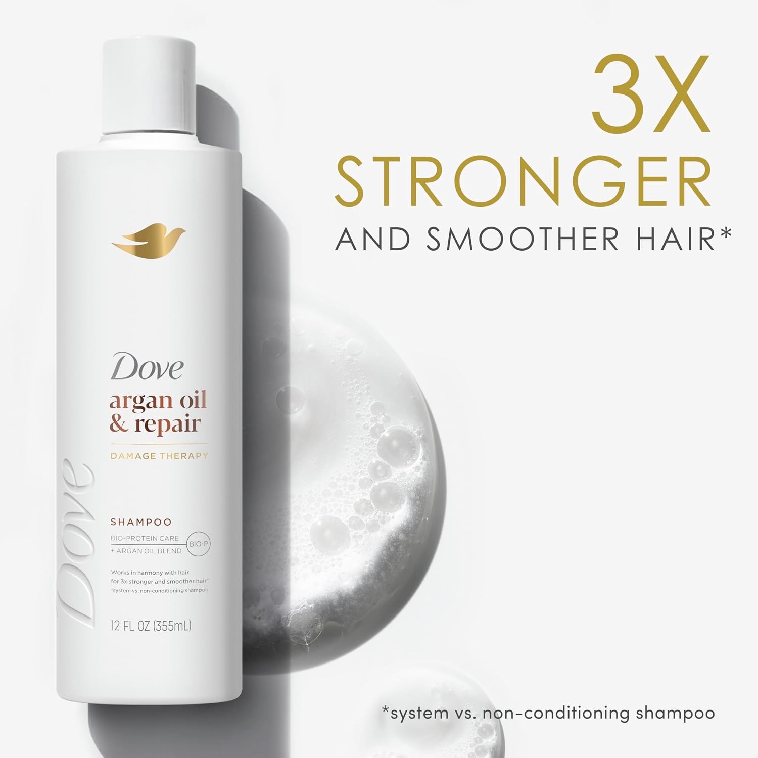 image:imageDove Argan Oil amp Repair Shampoo for Fine Damaged Hair 12oz12 Fl Oz Pack of 1