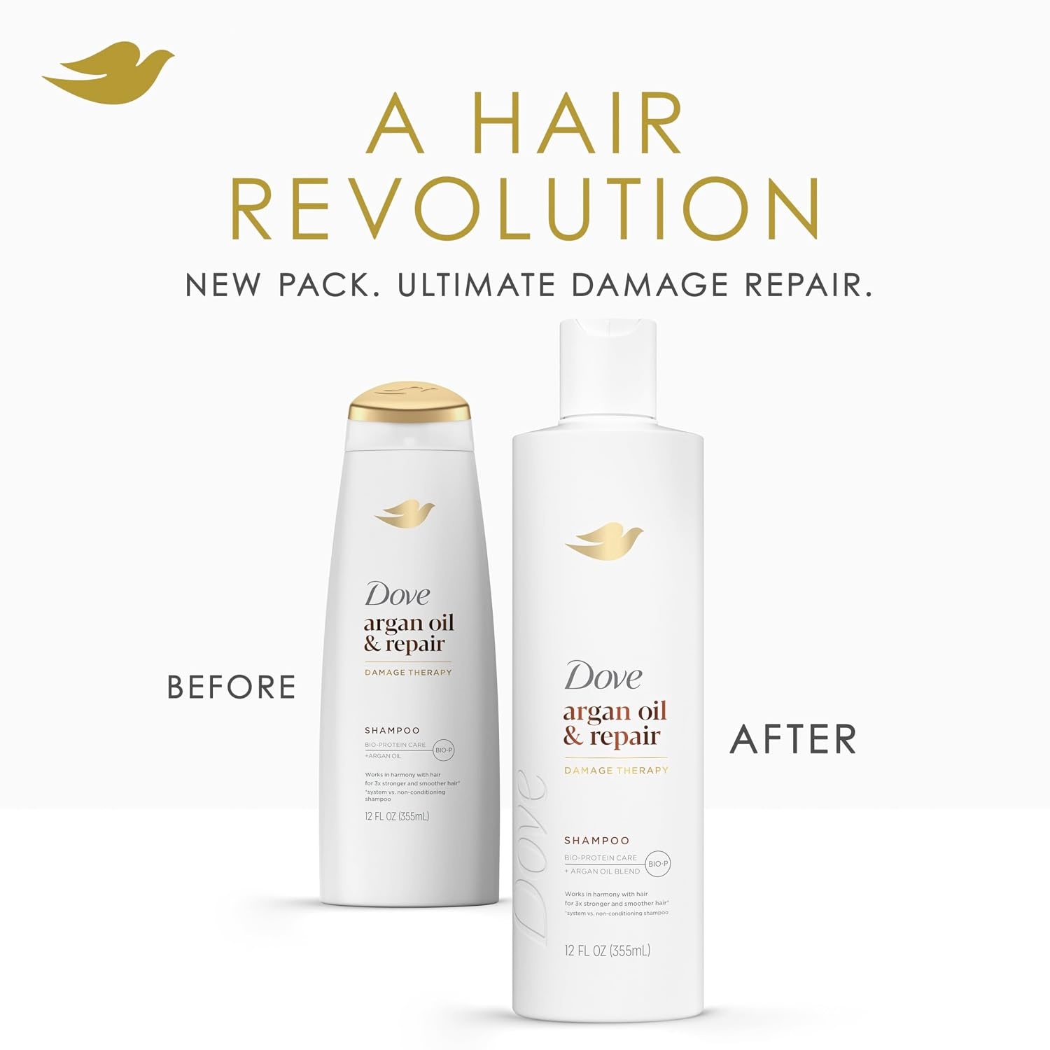 image:imageDove Argan Oil amp Repair Shampoo for Fine Damaged Hair 12oz12 Fl Oz Pack of 6