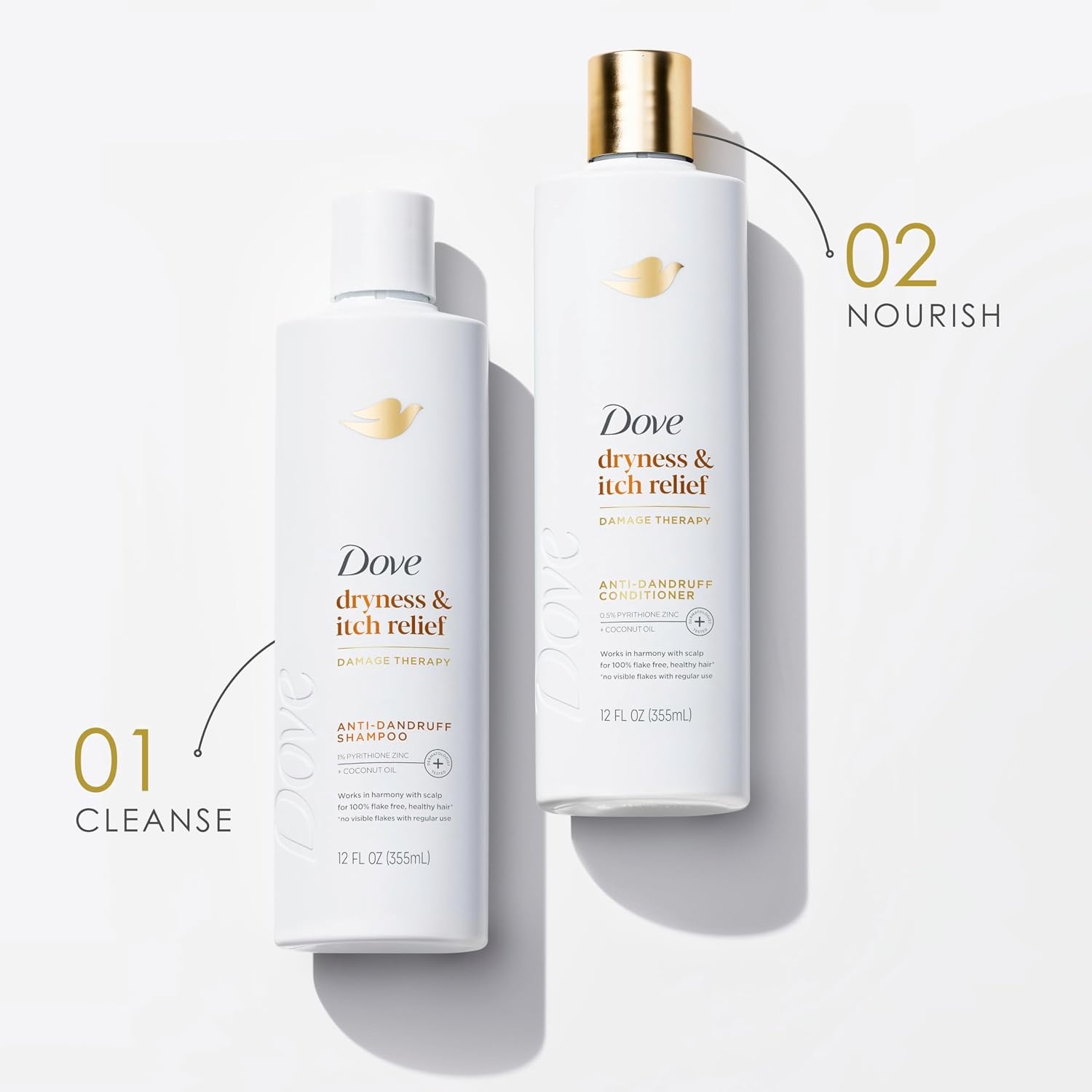 image:imageDove Damage Therapy Derma Shampoo Pack of 6 Dryness Itch for Flaky Scalp with Pyrithione Zinc and Coconut Oil 12 Fl OzCoconut Shea Butter