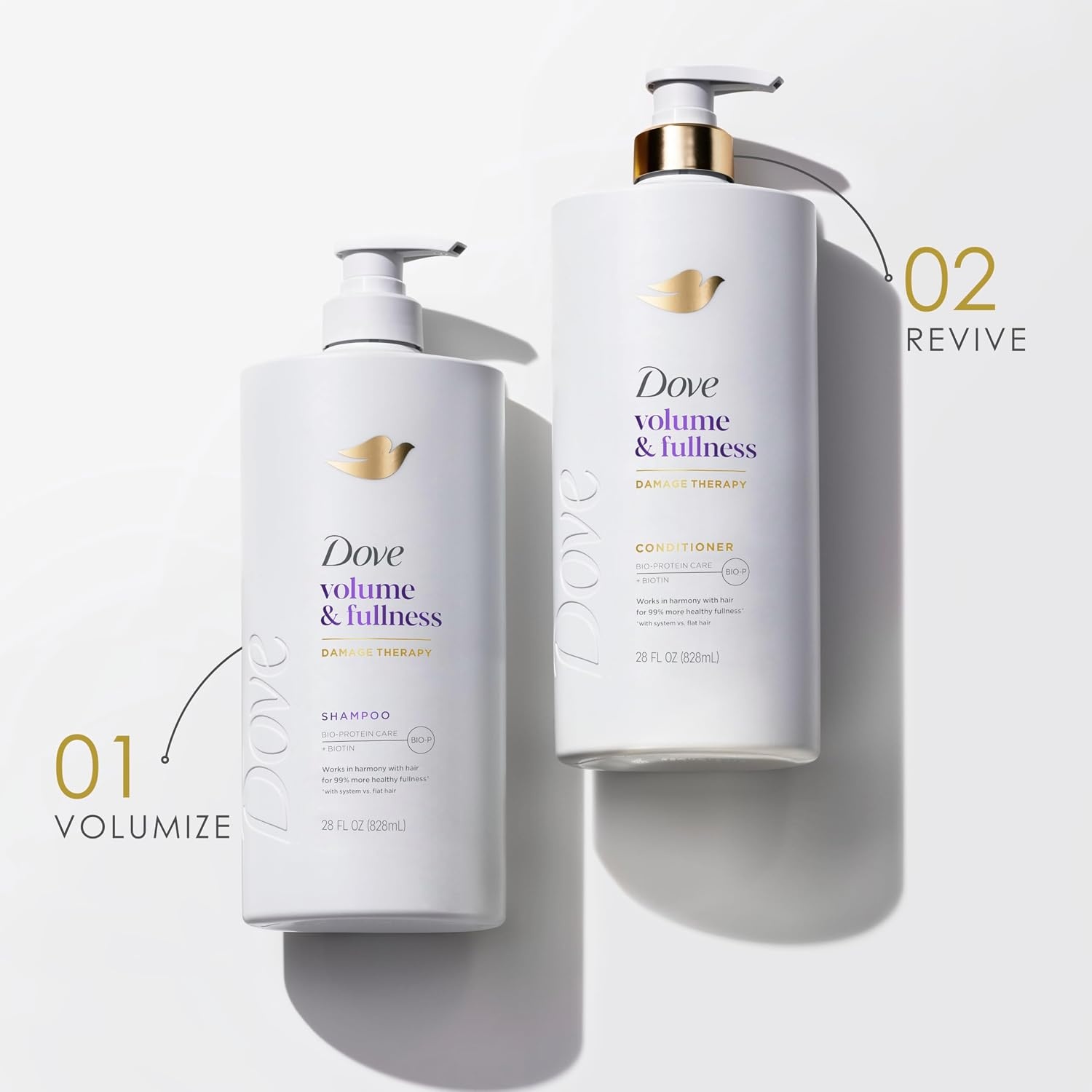 image:imageDove Volume amp Fullness Shampoo Volumizing for Thinning Hair Biotin 28oz28 Fl Oz Pack of 4